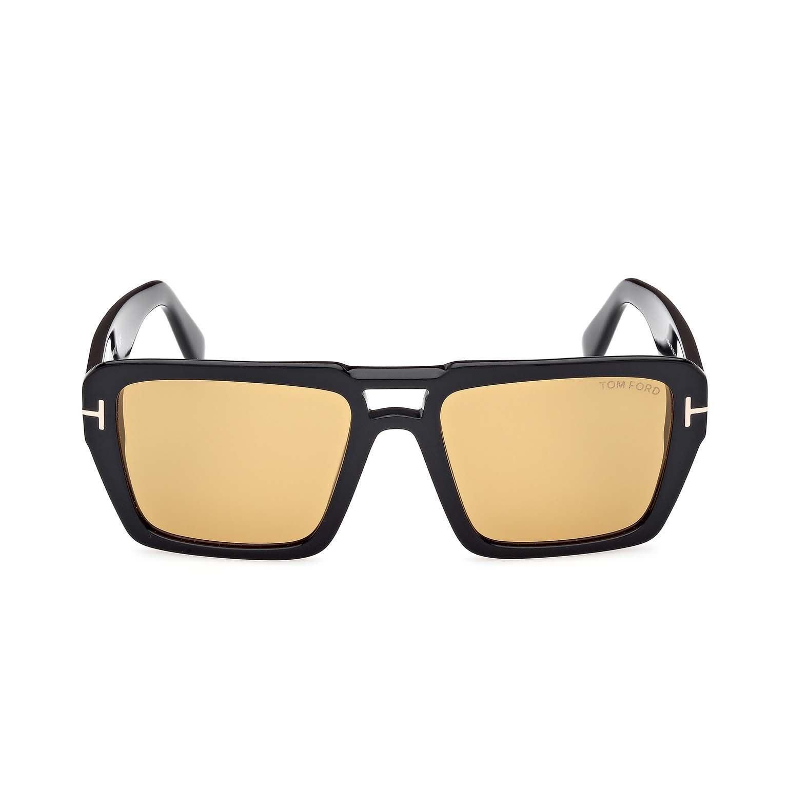 Redford Aviator-style Acetate Sunglasses In Black Product Image