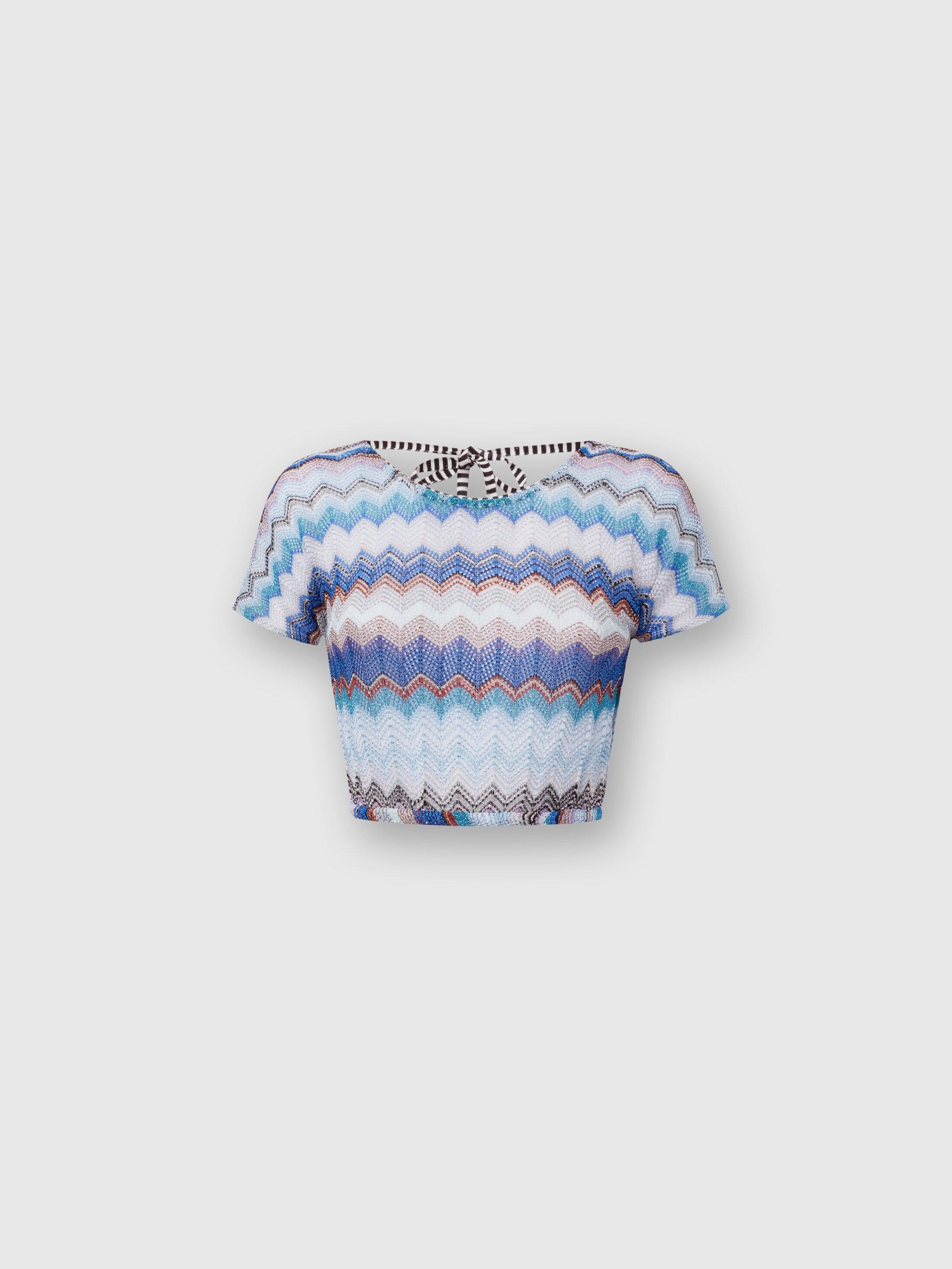 Crochet crop top with open back Product Image