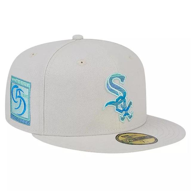 Mens New Era Khaki Chicago White Sox Stone Mist 59FIFTY Fitted Hat Product Image