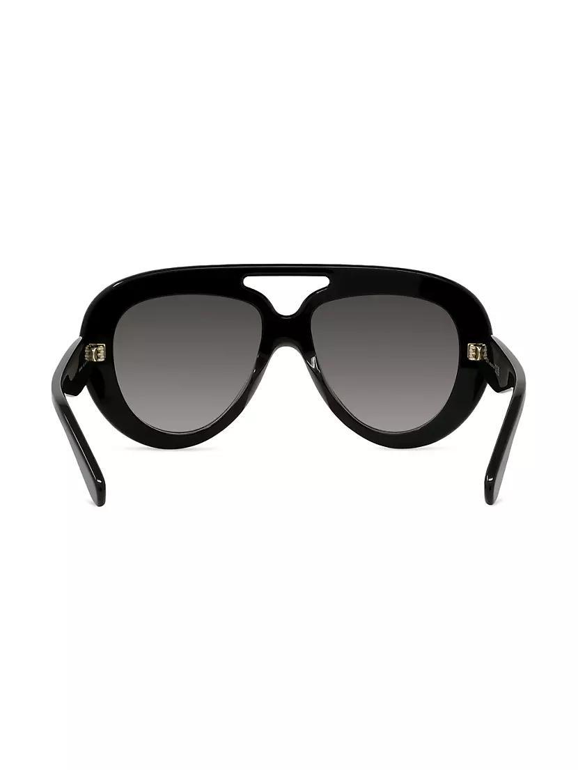 Curvy 55MM Pilot Sunglasses Product Image