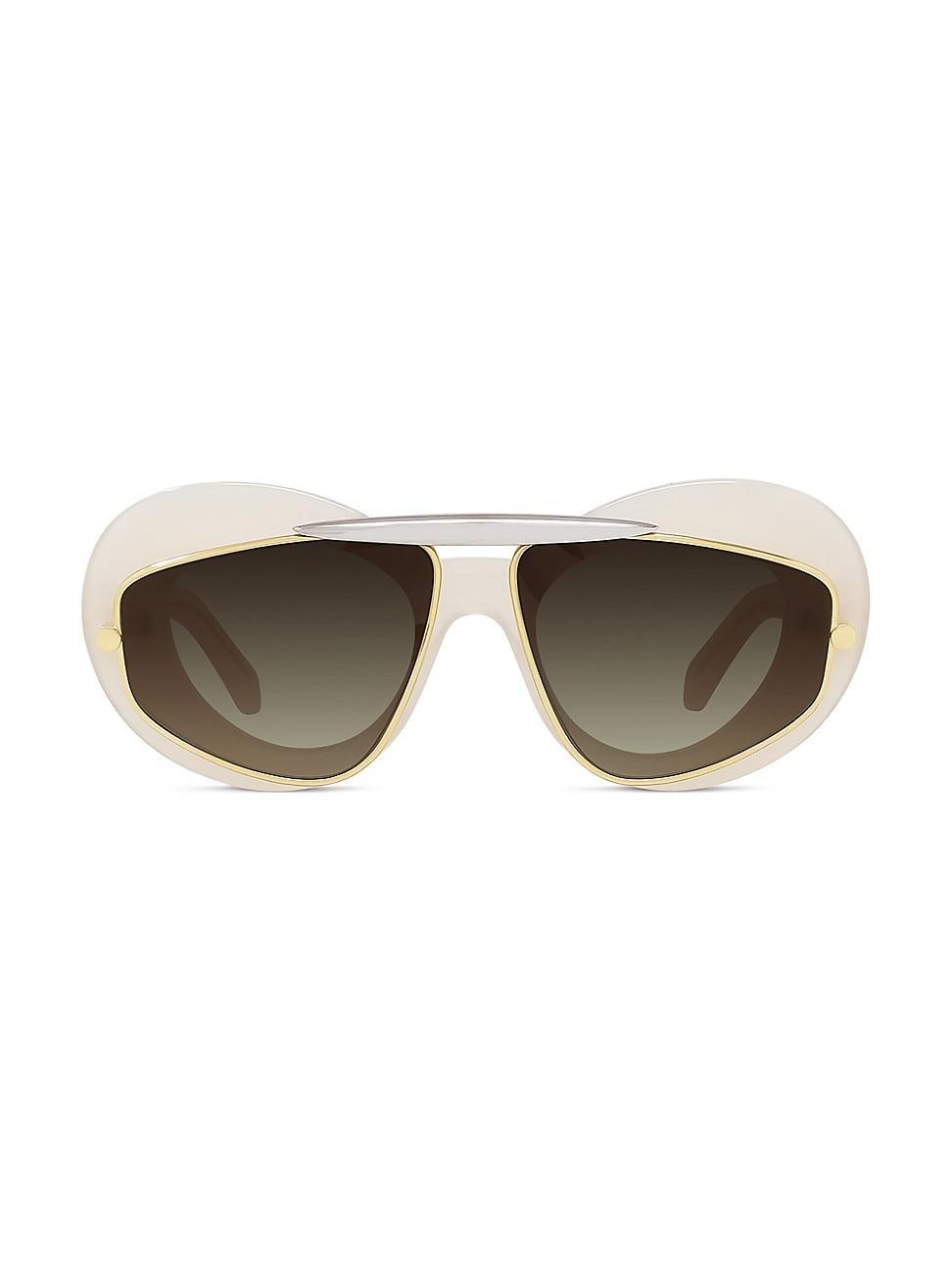 Womens Double Frame 47MM Geometric Sunglasses Product Image