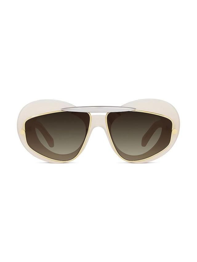 Womens Double Frame 47MM Geometric Sunglasses Product Image