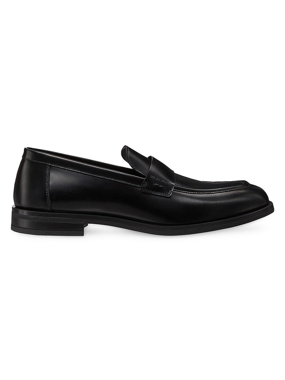 Mens Club Brushed Leather Slip-On Loafers Product Image