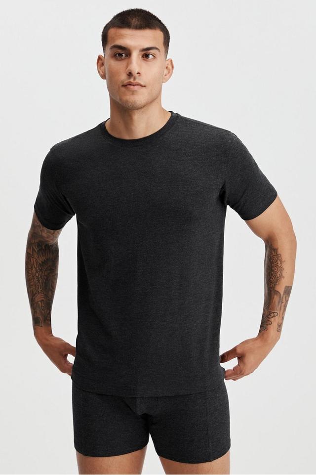 Fabletics Men The RestoreKnit Tee male black Size XXL Product Image