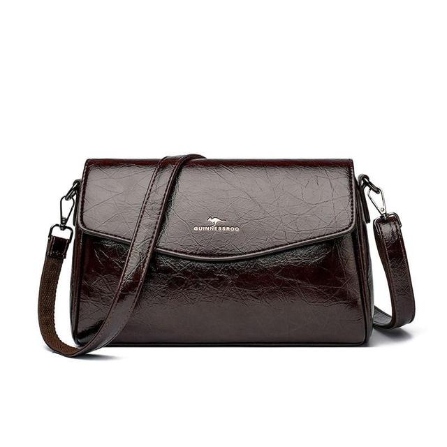 Faux Leather Flap Crossbody Bag Product Image