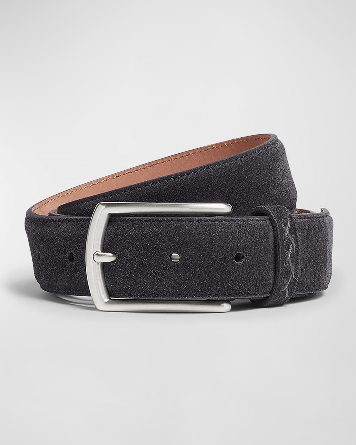 Mens Triple Stitch Leather Belt Product Image