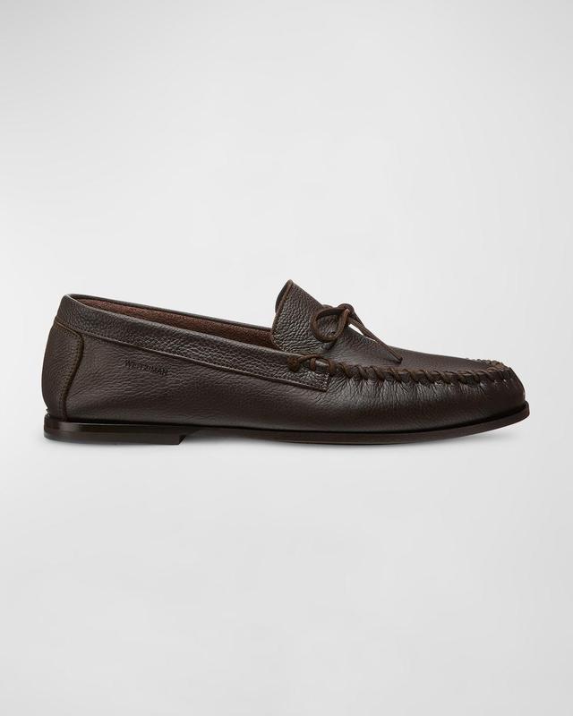 Mens Montauk Grained Leather Moccasin Loafers Product Image
