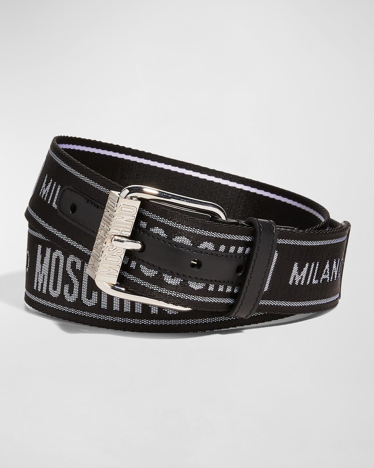 Mens Jacquard Logo Webbed Belt Product Image