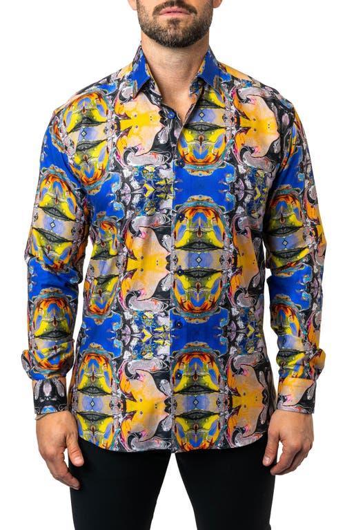 Maceoo Fibonacci Acid Trip Contemporary Fit Button-Up Shirt Product Image