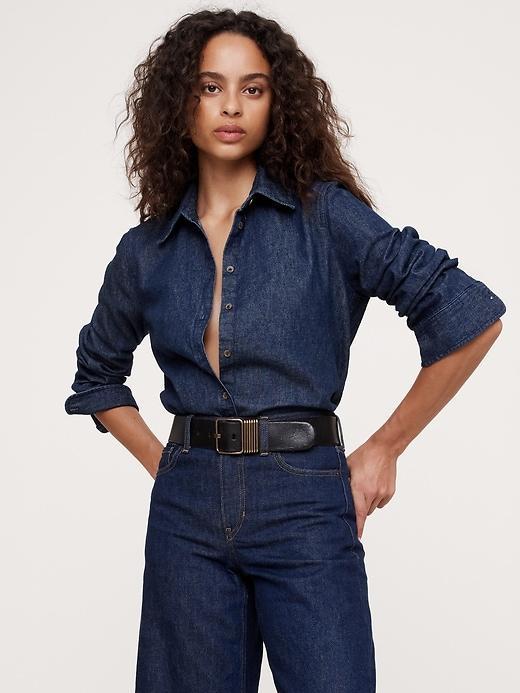 The Oversized Denim Shirt Product Image