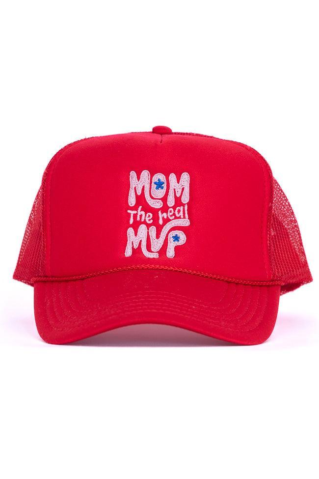 Mom The Real MVP Red Trucker Hat FINAL SALE Product Image