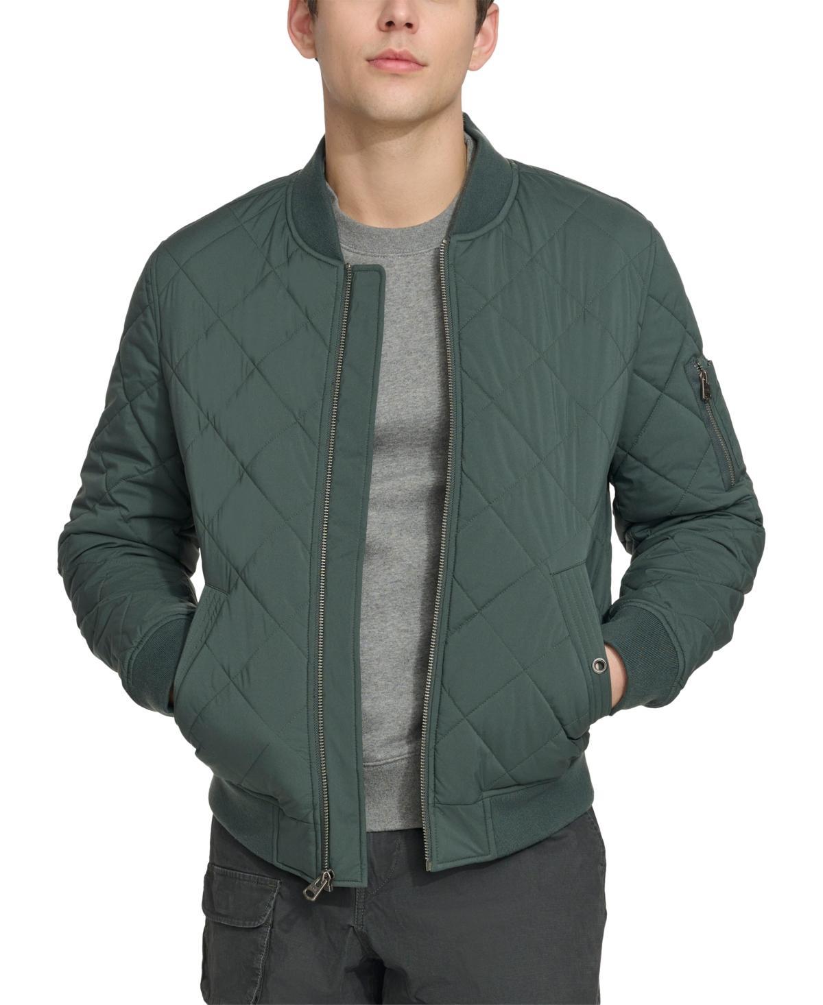 Mens Levis Diamond Quilted Bomber Jacket Blue Product Image