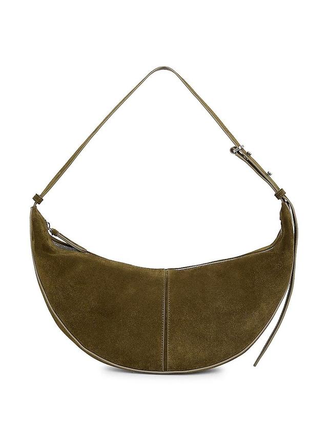 Womens Slide Suede Shoulder Bag Product Image