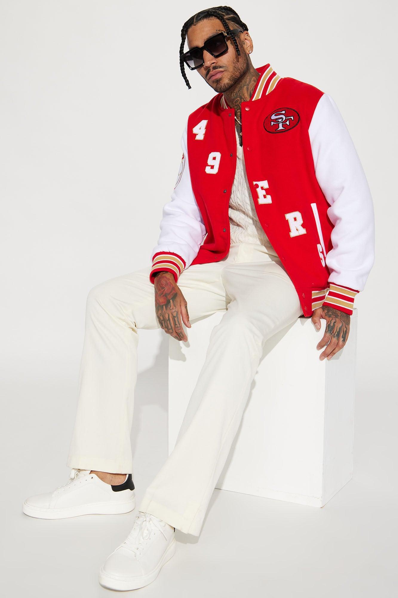 49ERS Varsity Jacket - Red/White Product Image