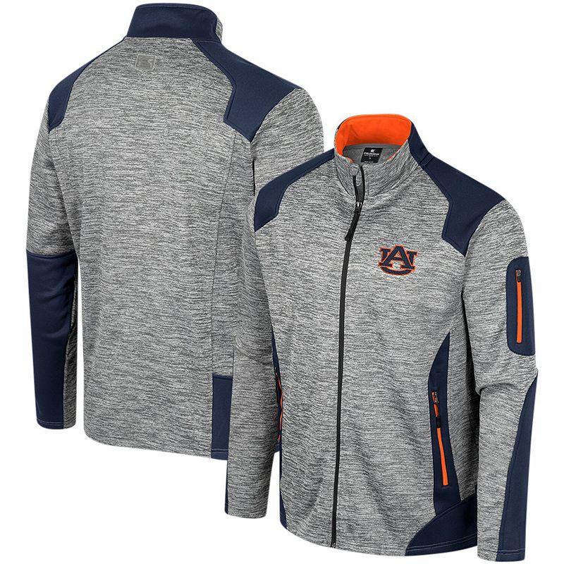 Mens Colosseum Gray Auburn Tigers Silberman Color Block Full-Zip Jacket Product Image