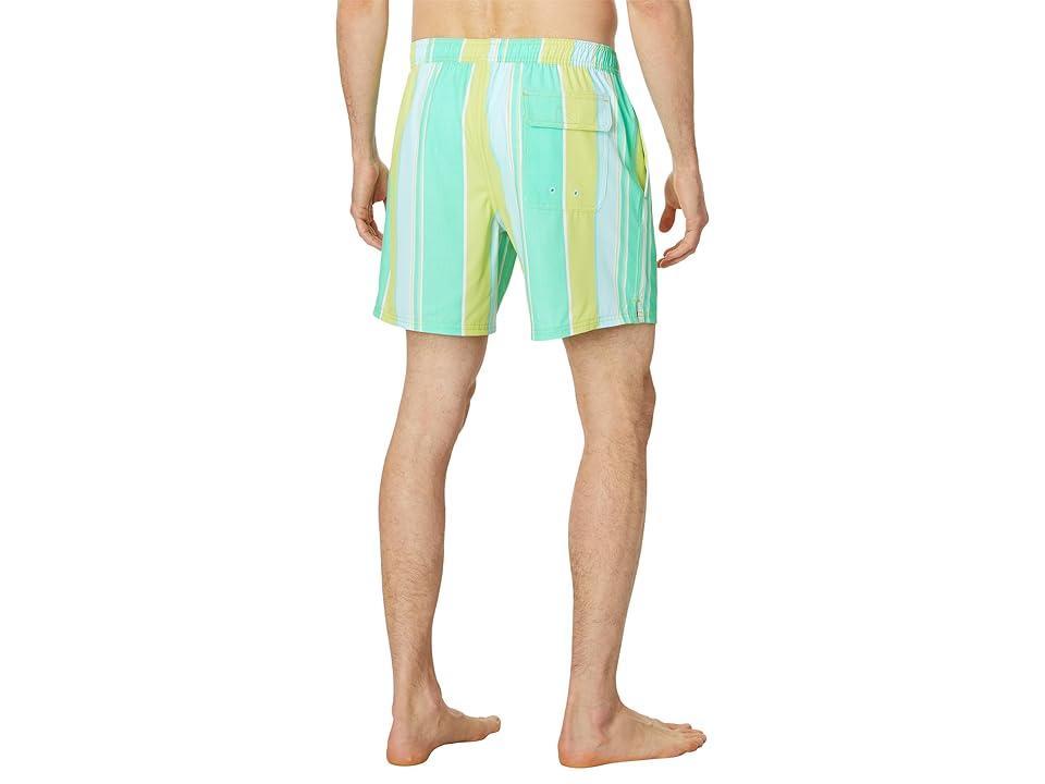 Vineyard Vines 7 Printed Chappy Trunks (Warf Chappy Stripe Wild Lime) Men's Swimwear Product Image