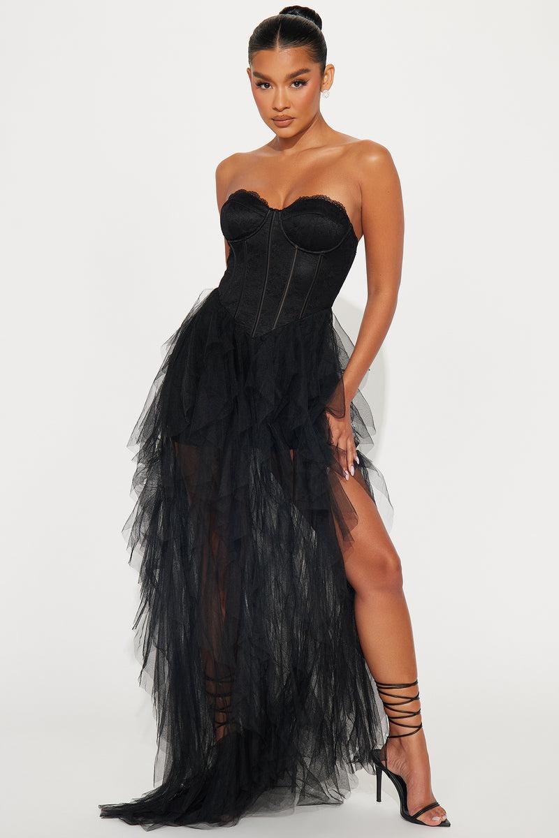 Lucy Tulle Gown - Black Product Image