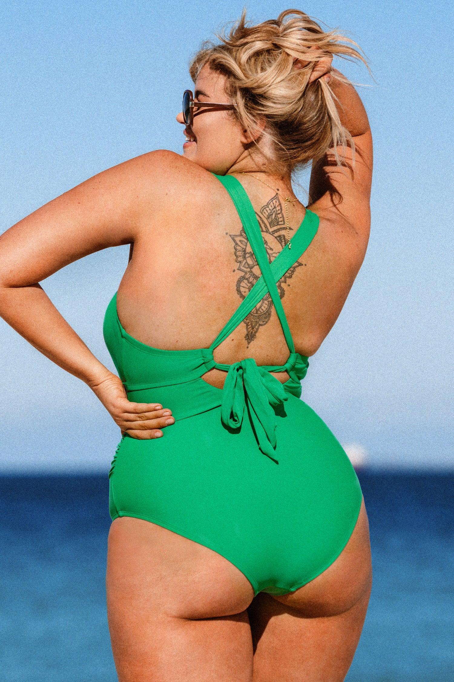 Dessert & Daiquiris Shirred Tummy Control Plus Size One Piece Product Image