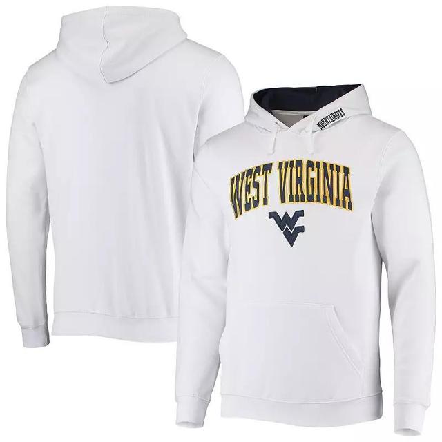 Mens Colosseum White West Virginia Mountaineers Arch & Logo 3.0 Pullover Hoodie WVU White Product Image