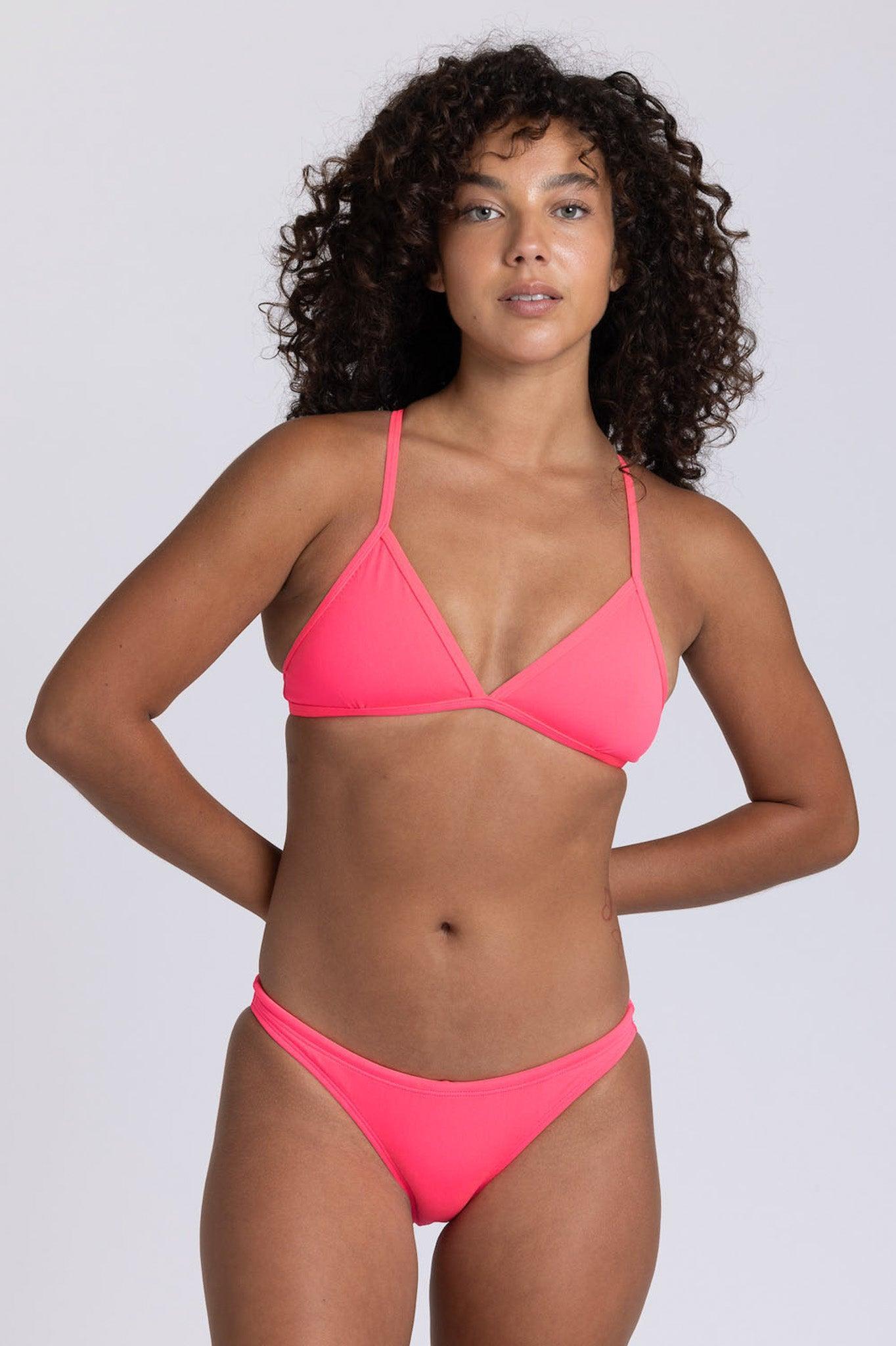 Triangle Bikini Top - Hot Pink Female Product Image