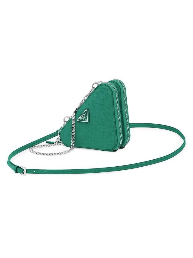 Womens Saffiano Leather Mini Pouch Product Image