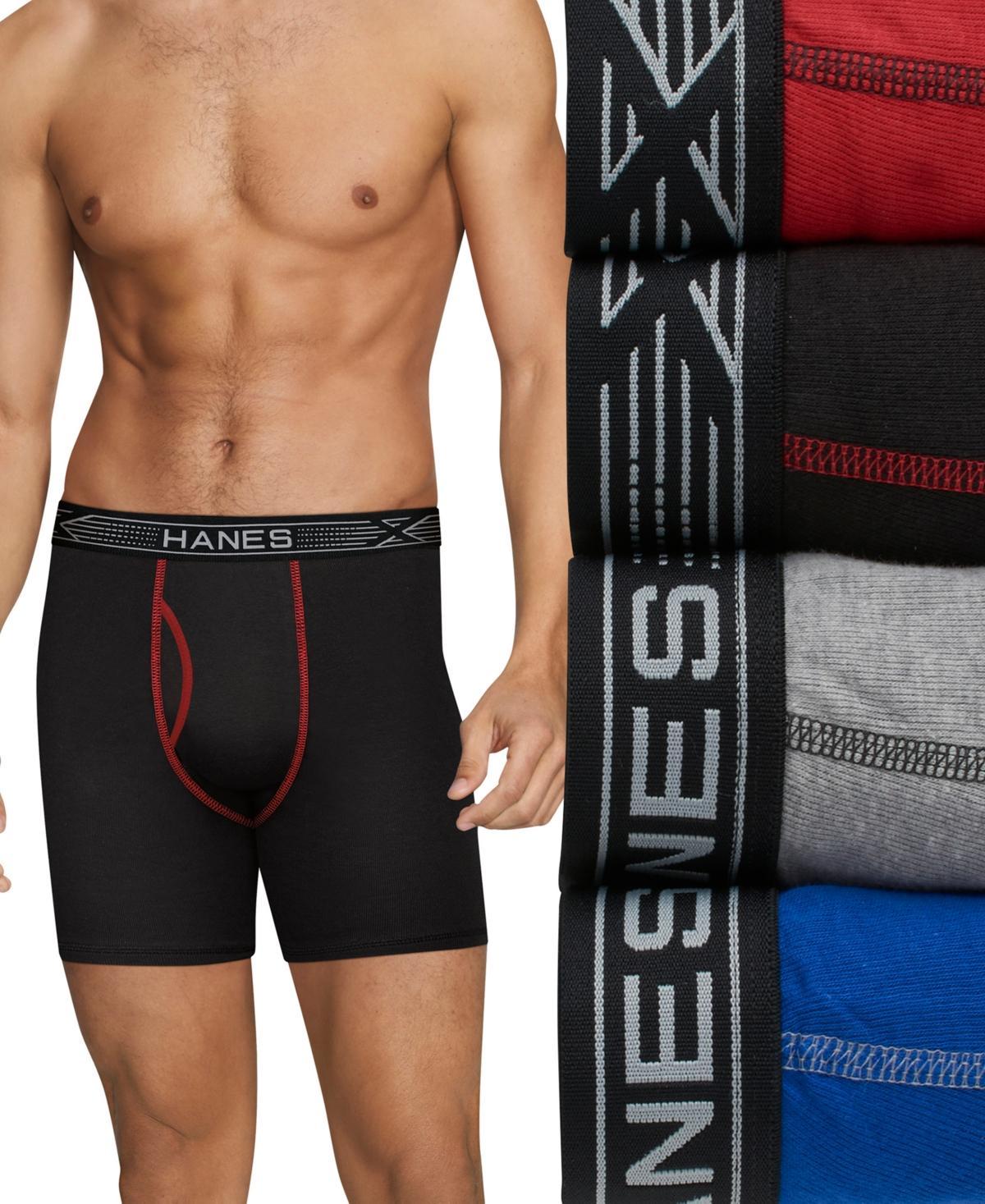 Mens Hanes Sport 4-Pack X-Temp Total Support Pouch Boxer Briefs Product Image