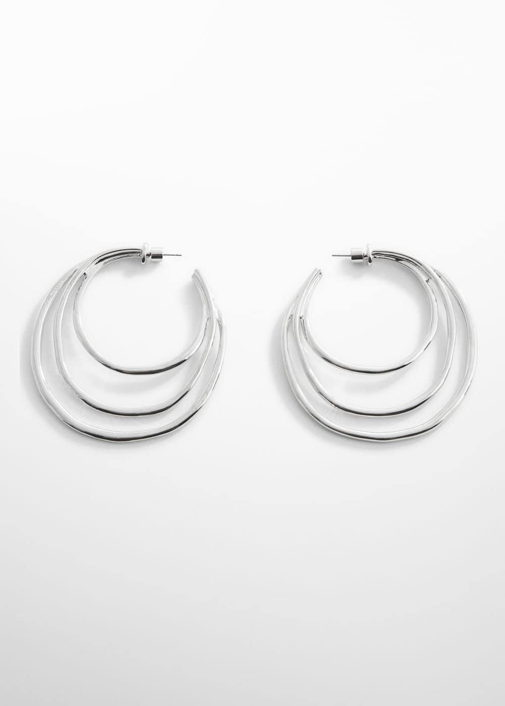 MANGO - Three hoop earrings - One size - Women Product Image