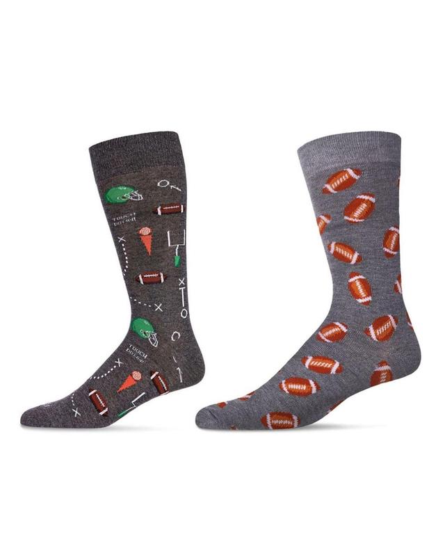 MeMoi Mens Crew Sports Assortment Socks, Pair of 2 Product Image