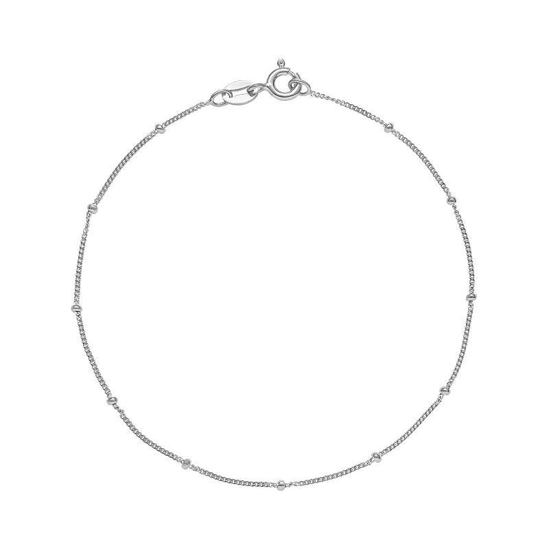 PRIMROSE Sterling Silver Polished Bead Station Bracelet, Womens Product Image