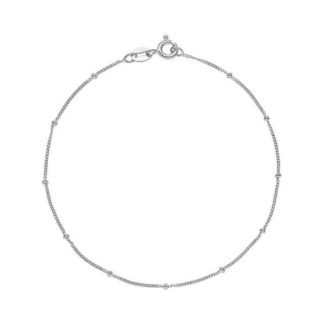 PRIMROSE Sterling Silver Polished Bead Station Bracelet, Womens Product Image