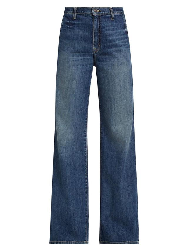 Womens Anna High-Rise Stretch Wide-Leg Jeans Product Image