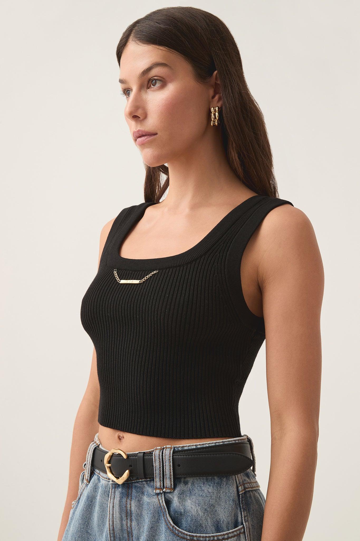 Estella Cropped Knit Tank Product Image