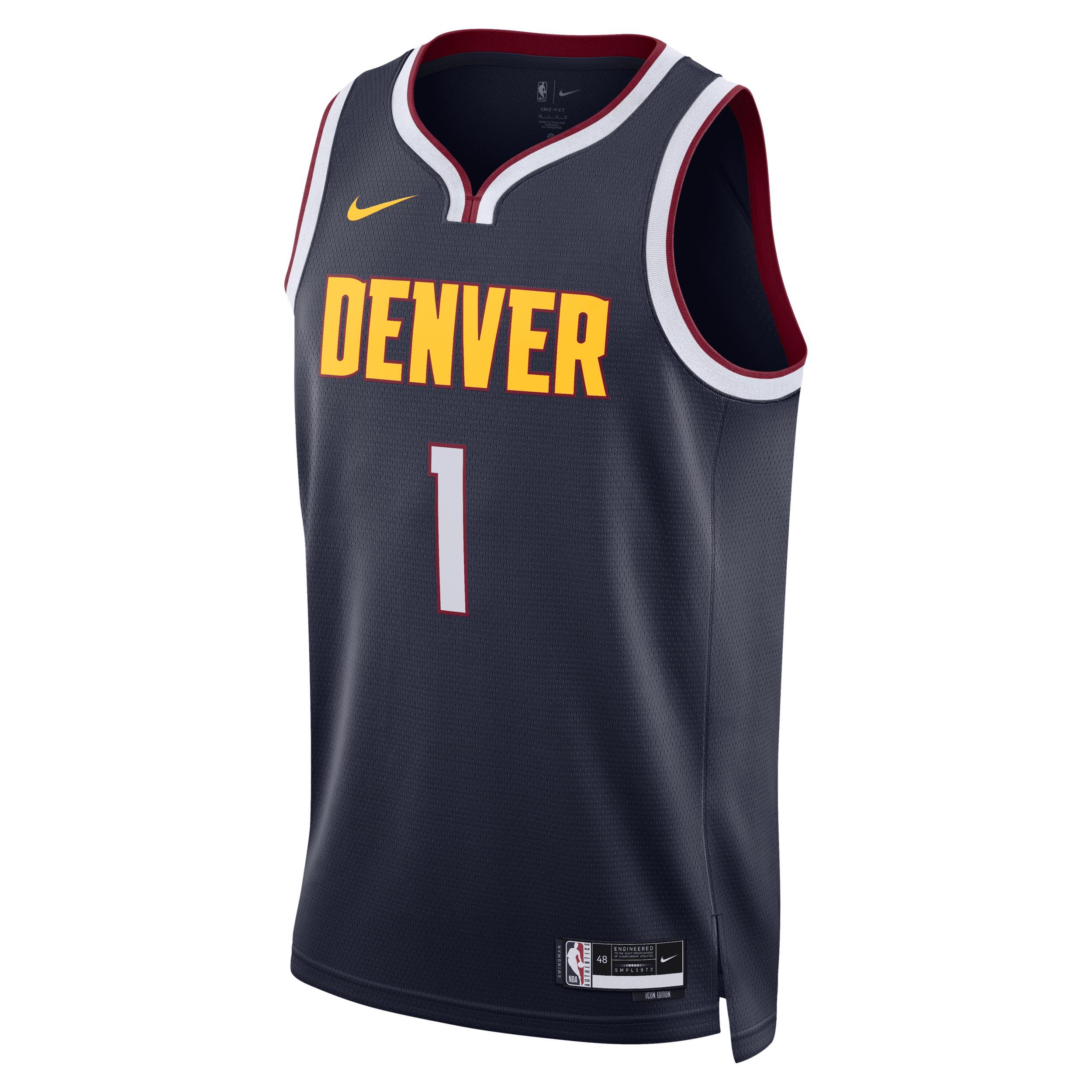 Denver Nuggets Icon Edition 2022/23 Nike Mens Dri-FIT NBA Swingman Jersey Product Image