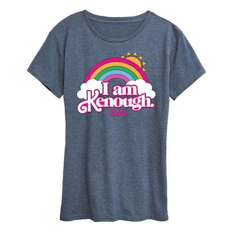 Womens Barbie The Movie Kenough Rainbow Graphic Tee, Girls Heather Grey Product Image