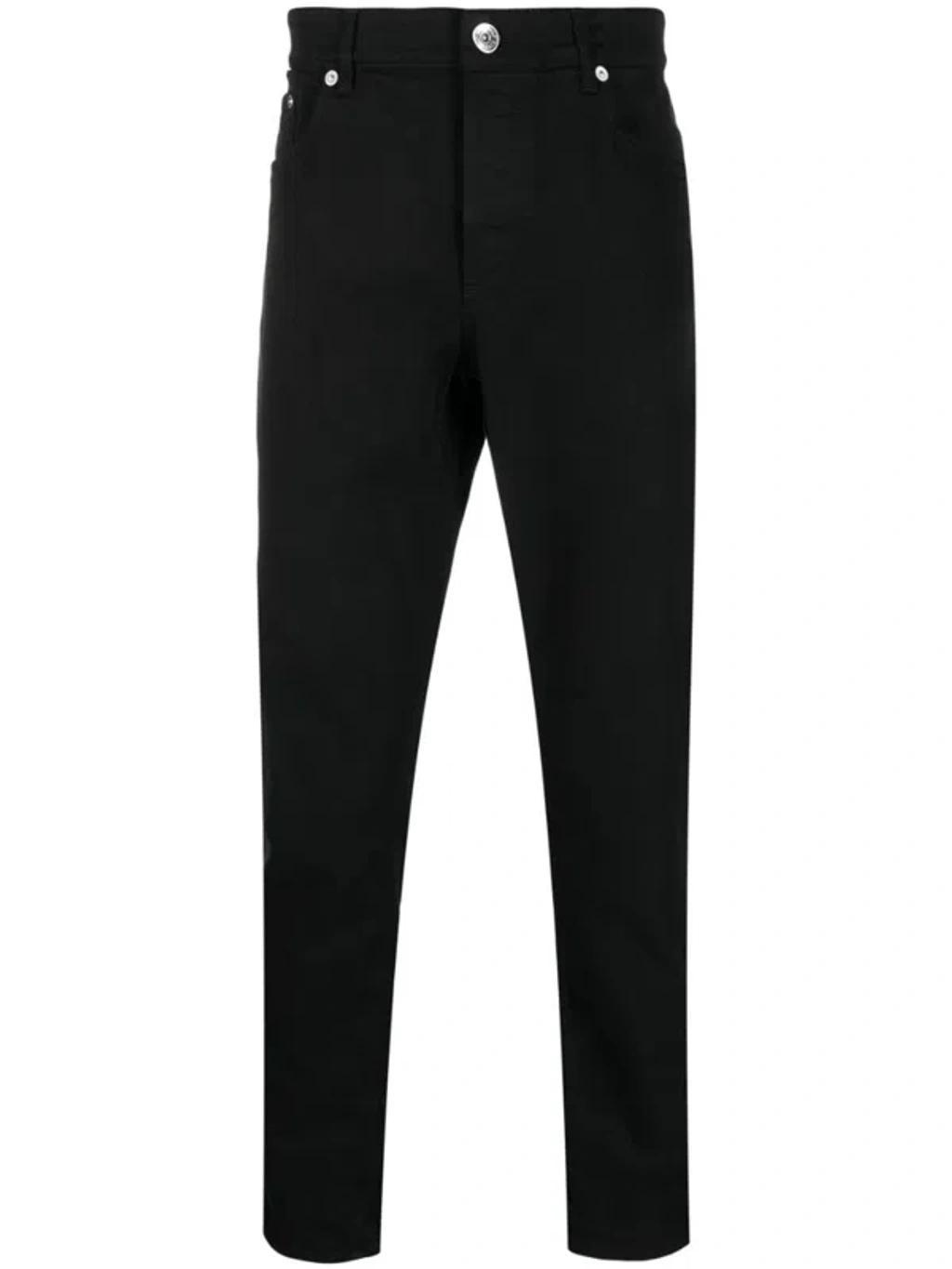 Mid-rise Straight-leg Jeans In Black product image