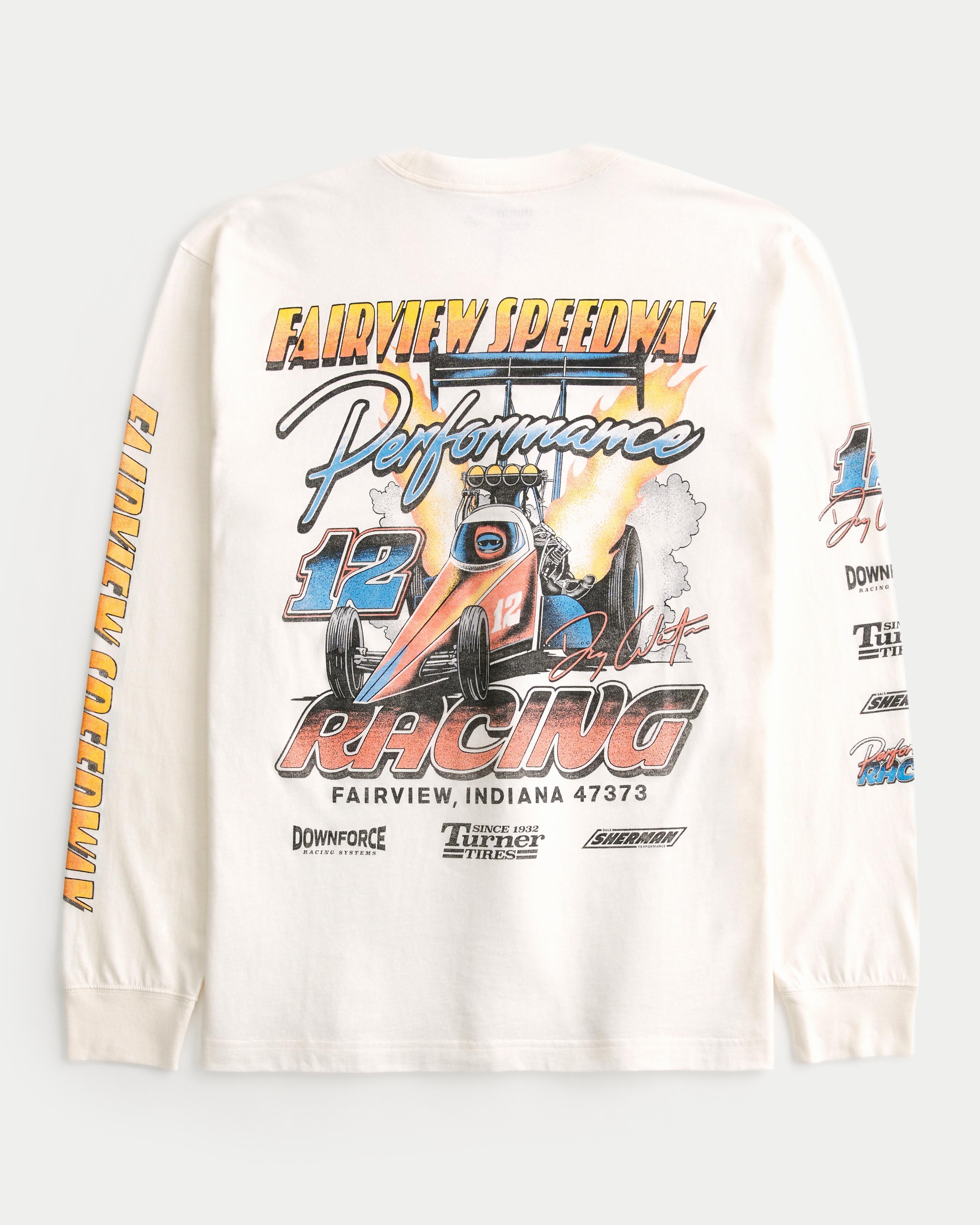 Relaxed Long-Sleeve Fairview Speedway Graphic Tee Product Image