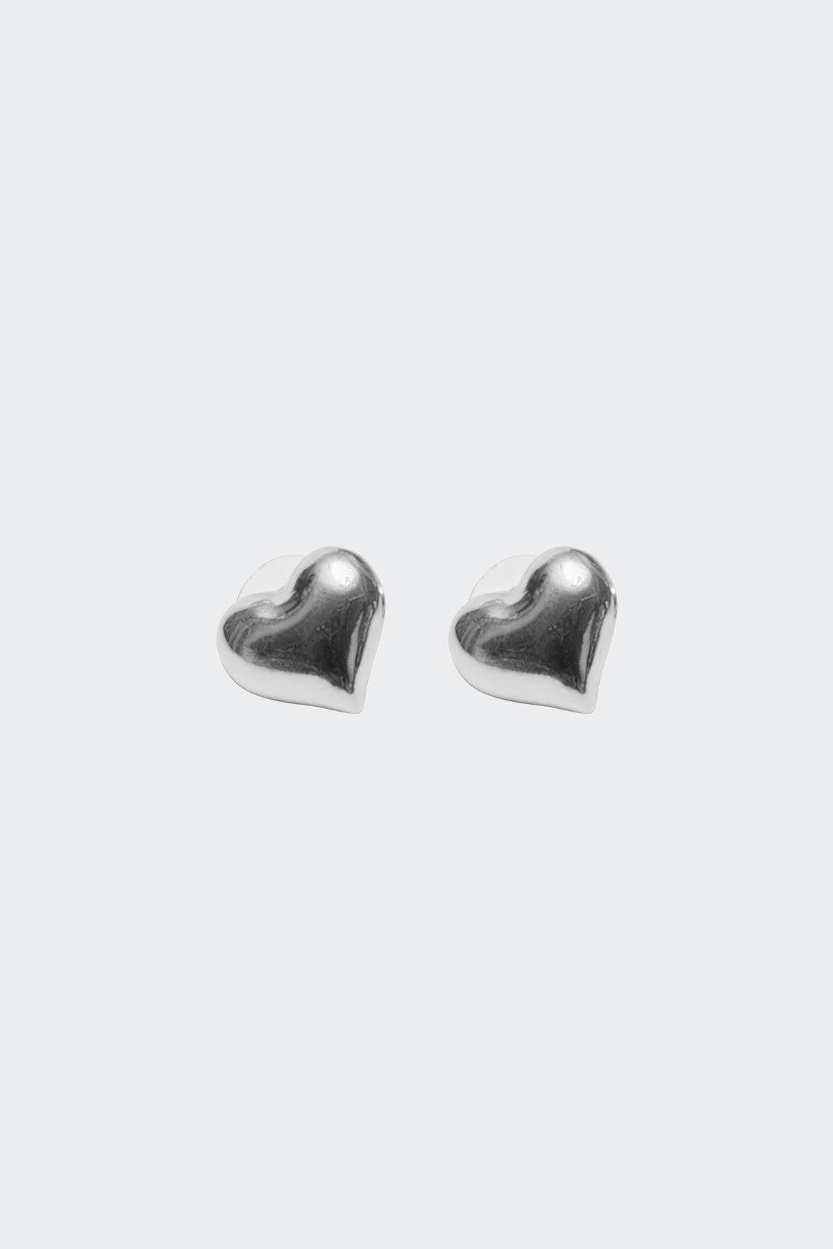 Puffy Heart Stud Earrings Product Image