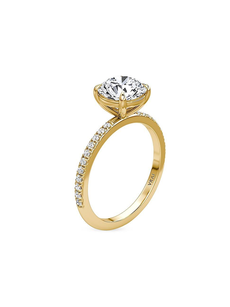 Womens VRAI x Saks 18K Yellow Gold & 1.17 TCW Lab-Grown Diamond Engagement Ring Product Image