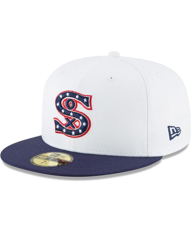 Mens New Era White Chicago White Sox Cooperstown Collection Wool 59FIFTY Fitted Hat Product Image