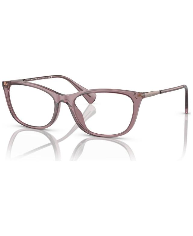 Ralph by Ralph Lauren Womens Oval Eyeglasses, RA7138U 54 - Transparent Plum Product Image