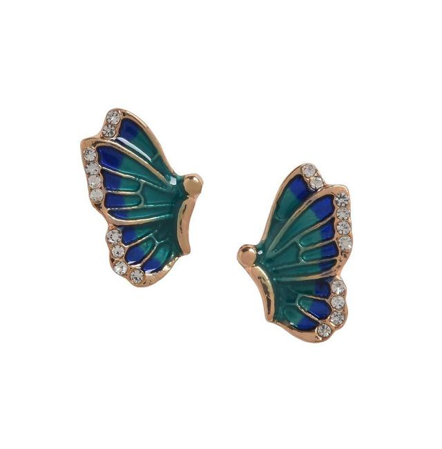 Sohi Womens Butterfly Stud Earrings Product Image