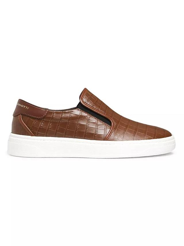 Embossed Leather Slip-On Sneakers Product Image