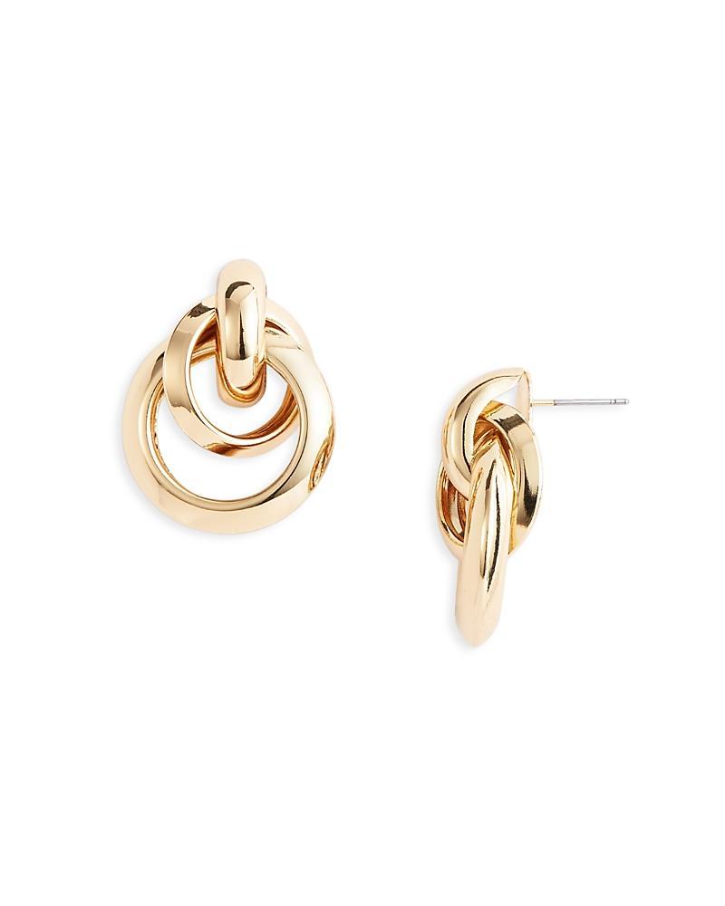 Womens Love Knot 18K Gold-Plated Earrings Product Image