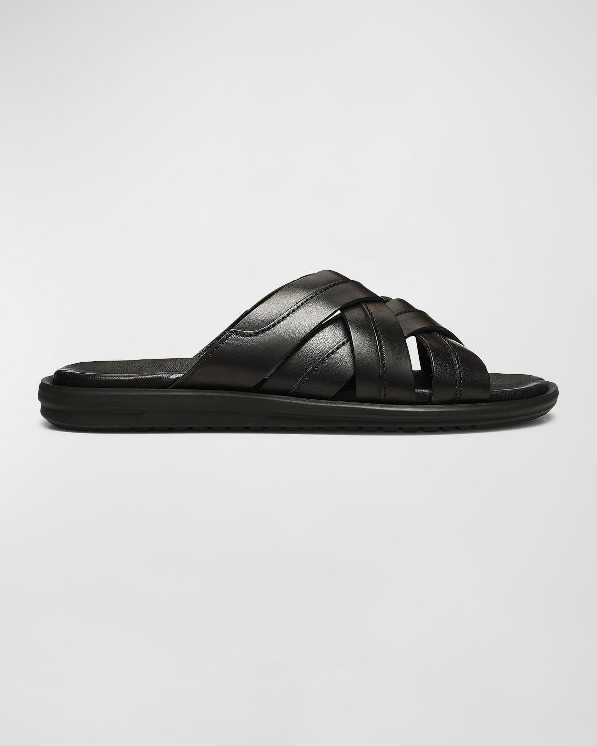 Mens Iggie Leather Crisscross Slide Sandals Product Image