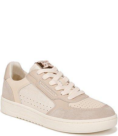 Sam Edelman Harper Leather Suede and Fabric Low-Top Retro Skater Sneakers Product Image