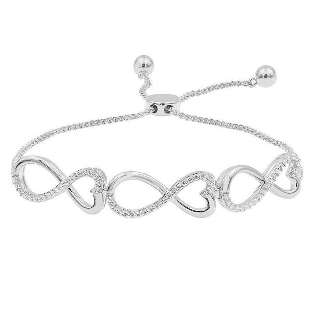 Sterling Silver 1/3 Carat T.W. Diamond Adjustable Bracelet, Womens, Sterlng Silver Product Image