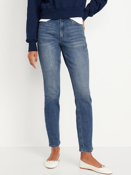 High-Waisted Wow Straight Jeans for Women Product Image