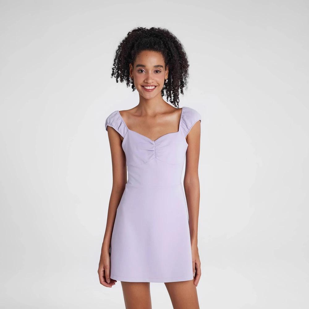 Womens Cap Sleeve Mini Dress - Wild Fable Purple M Product Image