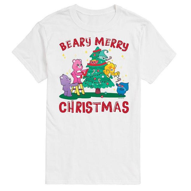 Mens Care Bears Beary Merry Christmas Graphic Tee Product Image