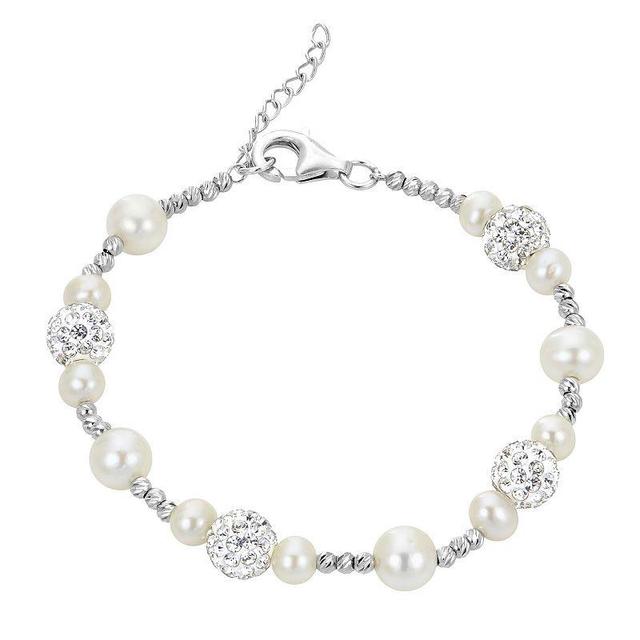 Pearlustre By Imperial Sterling Silver Freshwater Pearl Bracelet, 7.25 Inches Product Image